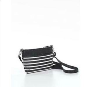 black and white purse